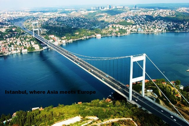 Istanbul where Asia meets Europe